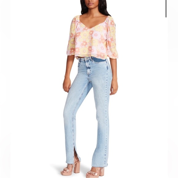 NWT Steve Madden Stevie Top in Pink Floral - Picture 3 of 12